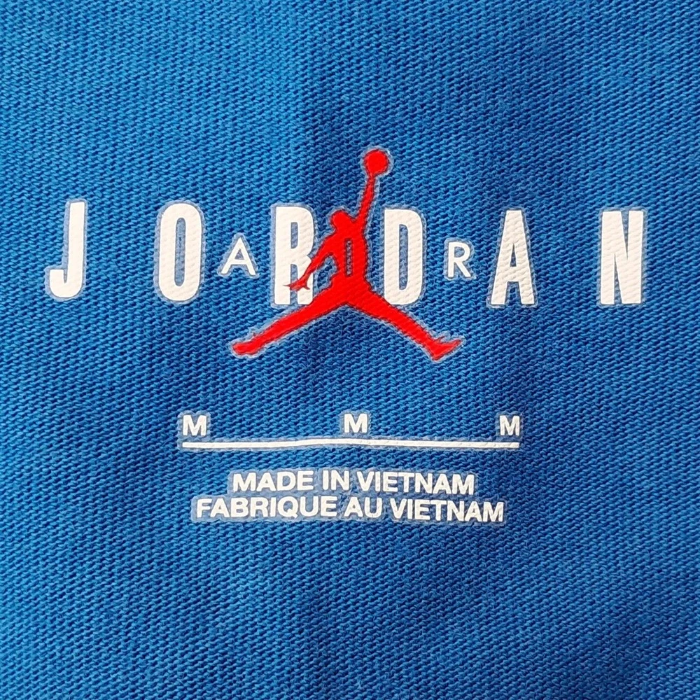 Jordan Mens‎ Blue Jumpman Graphic T-Shirt Size Medium Short Sleeve Cotton